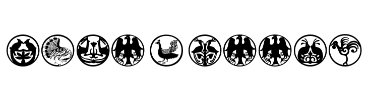 AbstractOrnamentBatsTwo  Free Fonts Download