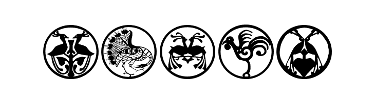 AbstractOrnamentBatsTwo  Free Fonts Download