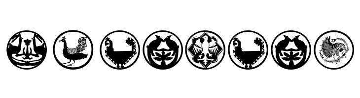 AbstractOrnamentBatsTwo  Free Fonts Download