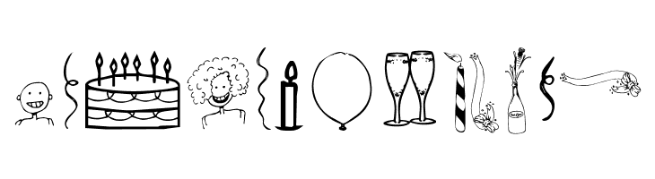FAD Omega Birthday Bats  Free Fonts Download
