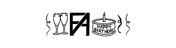 FAD Omega Birthday Bats  Free Fonts Download