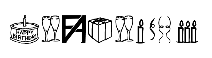 FAD Omega Birthday Bats  Free Fonts Download