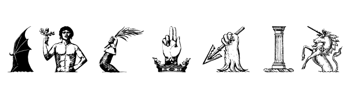 HeraldryPartsOne  Free Fonts Download