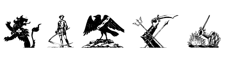 HeraldryPartsOne  Free Fonts Download