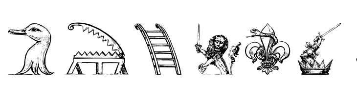 HeraldryPartsOne  Free Fonts Download