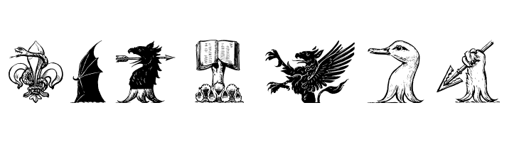 HeraldryPartsOne  Free Fonts Download