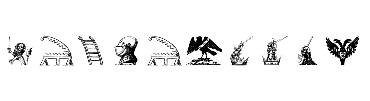 HeraldryPartsOne  Free Fonts Download