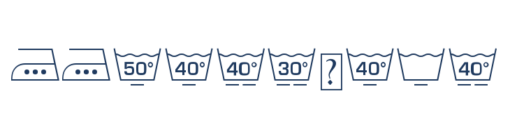 Wash Care Symbols M54 font — Lorem ipsum body text preview