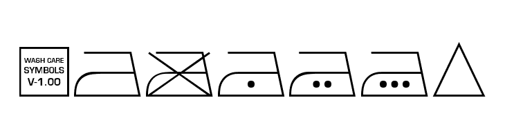 Wash Care Symbols M54  Free Fonts Download