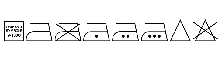 Wash Care Symbols M54  Free Fonts Download