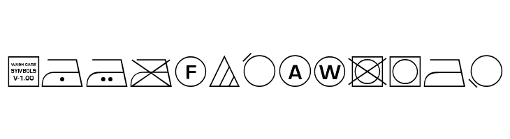 Wash Care Symbols M54  Free Fonts Download