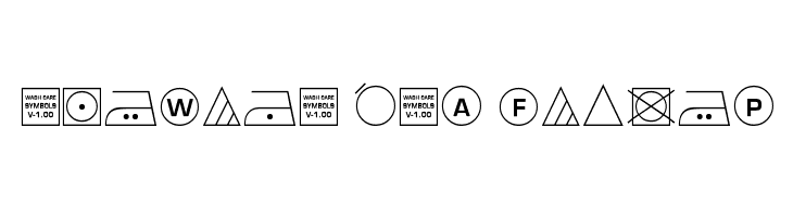 Wash Care Symbols M54  Free Fonts Download