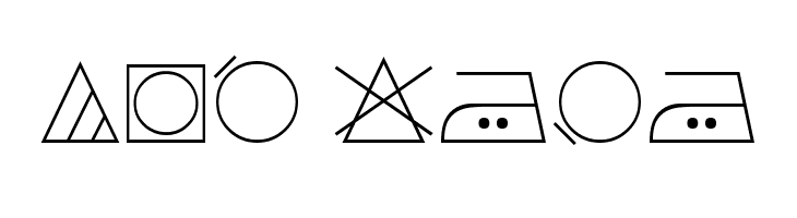 Wash Care Symbols M54  Free Fonts Download