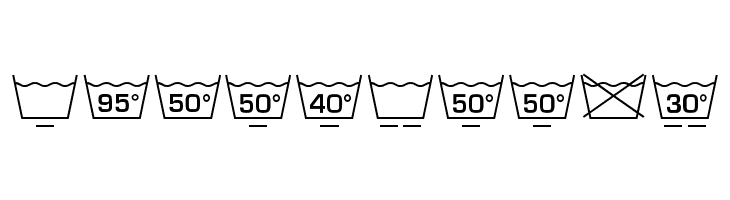 Wash Care Symbols M54  Free Fonts Download