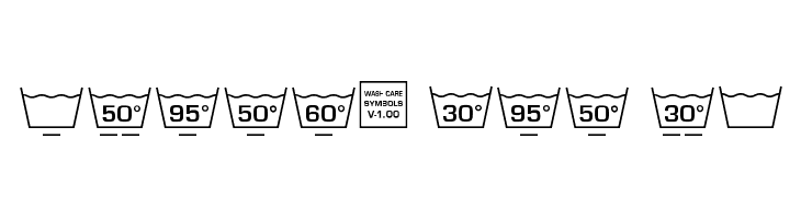 Wash Care Symbols M54  Free Fonts Download