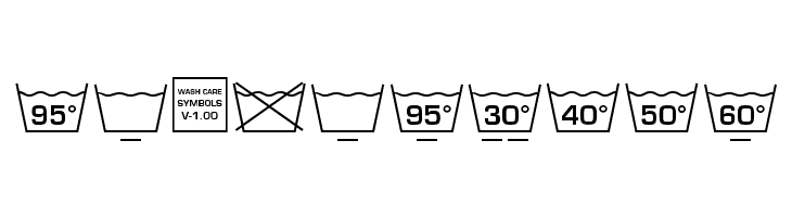 Wash Care Symbols M54  Free Fonts Download