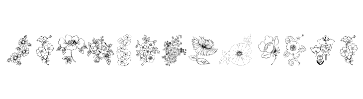 KR Floral Color Me 2  Free Fonts Download