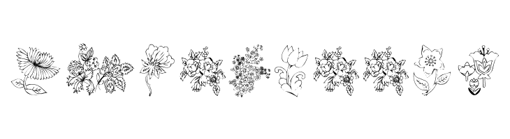 KR Floral Color Me 2  Free Fonts Download