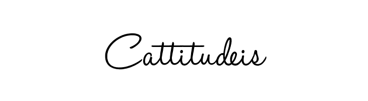 Cattitudeis HaloHandletter Font