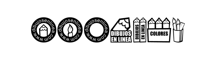 dibujos en linea  Free Fonts Download