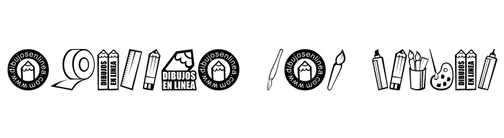 dibujos en linea  Free Fonts Download
