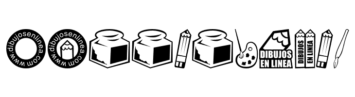 dibujos en linea  Free Fonts Download