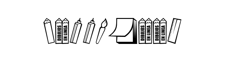 dibujos en linea  Free Fonts Download