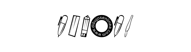 dibujos en linea  Free Fonts Download