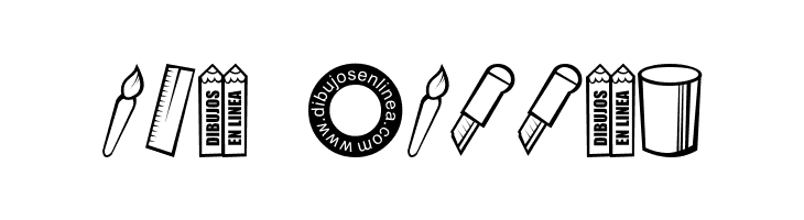 dibujos en linea  Free Fonts Download