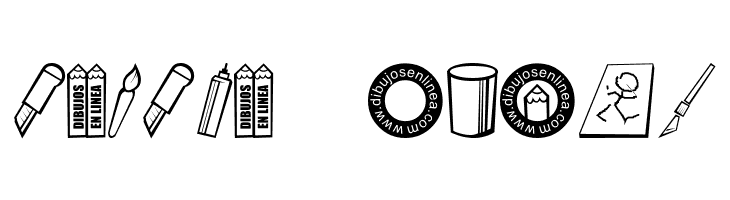 dibujos en linea  Free Fonts Download