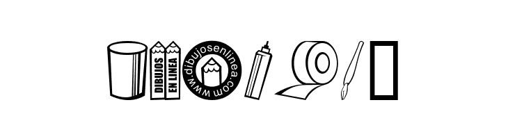 dibujos en linea  Free Fonts Download