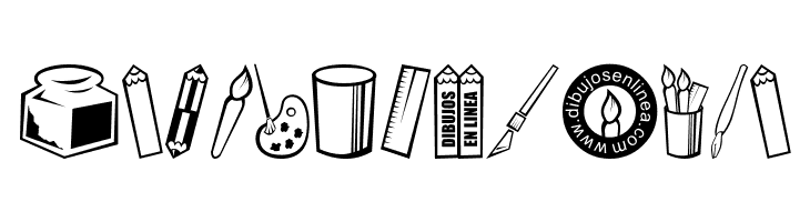 dibujos en linea  Free Fonts Download