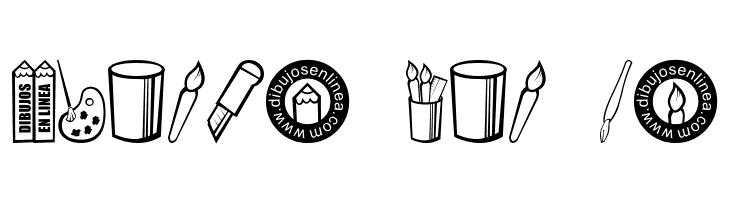 dibujos en linea  Free Fonts Download