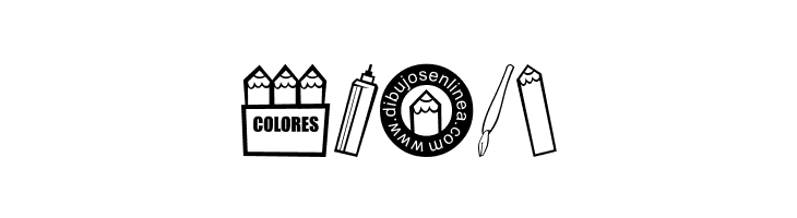 dibujos en linea  Free Fonts Download