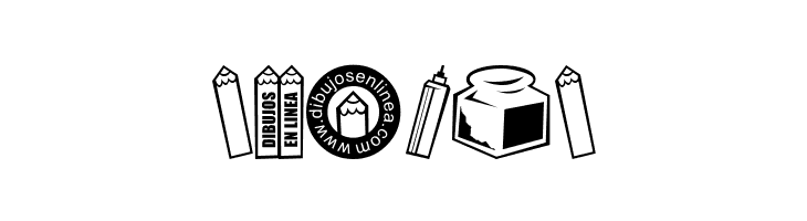 dibujos en linea  Free Fonts Download