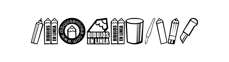 dibujos en linea  Free Fonts Download