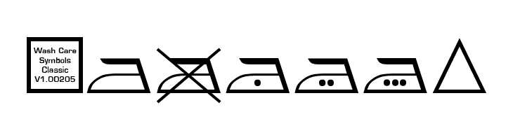 Wash Care Symbols Classic M54  Free Fonts Download
