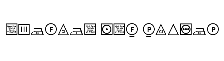 Wash Care Symbols Classic M54  Free Fonts Download