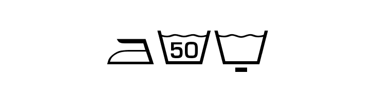 Wash Care Symbols Classic M54  Free Fonts Download