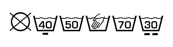Wash Care Symbols Classic M54  Free Fonts Download