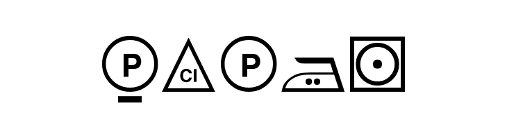 Wash Care Symbols Classic M54  Free Fonts Download