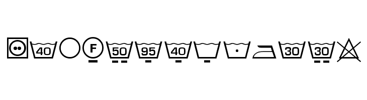 Wash Care Symbols Classic M54  Free Fonts Download