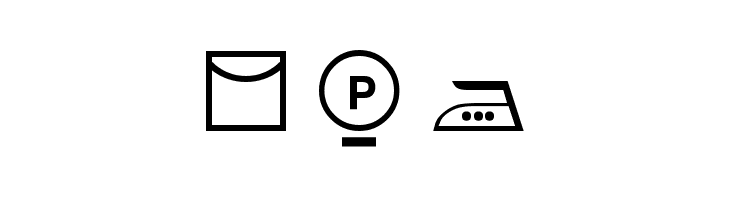 Wash Care Symbols Classic M54  Free Fonts Download