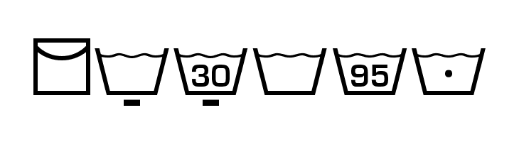Wash Care Symbols Classic M54  Free Fonts Download