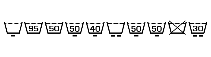 Wash Care Symbols Classic M54  Free Fonts Download