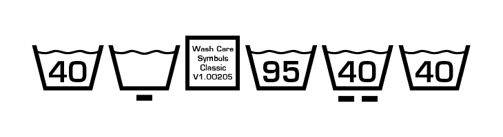 Wash Care Symbols Classic M54  Free Fonts Download