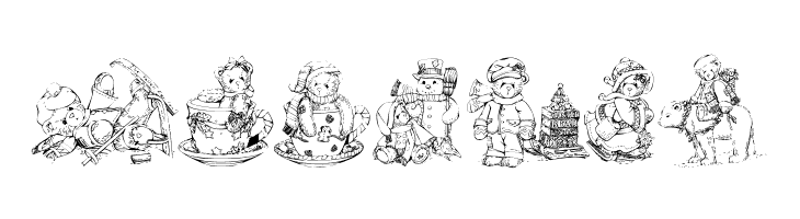 KR Holiday Teddies Three  Free Fonts Download