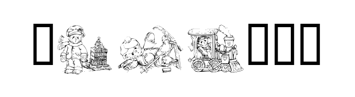 KR Holiday Teddies Three  Free Fonts Download