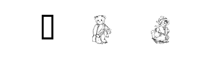 KR Holiday Teddies Three  Free Fonts Download