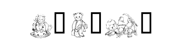 KR Holiday Teddies Three  Free Fonts Download